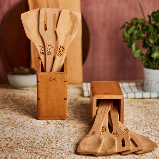 Spoons Set With Holder